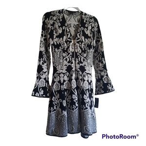 Inc International Concepts Floral Zip-Up Sweater Dress